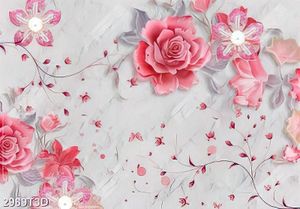 Tranh phòng khách hoa hồng khảm ngọc sang trọng