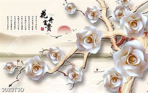 Tranh phong cảnh hoa hồng bên dòng sông