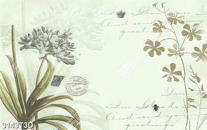 Tranh  dán tường bì thư hình hoa đẹp nhất