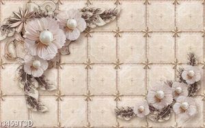 Tranh lụa hoa đính ngọc sang trọng in kính