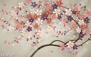 Tranh dán tường hoa 5 cánh nhiều màu sắc đẹp