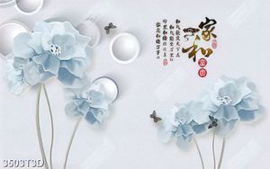 Tranh lụa hoa đính ngọc chữ hán phong thủy