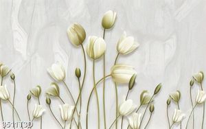 Tranh trang trí phòng ngủ hoa tulíp hiện đại
