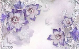 Tranh lụa hoa đính đá in kính chất lượng cao