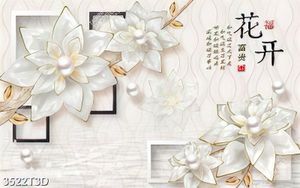 Tranh lụa hoa giả ngọc và ngọc trai chất lượng cao