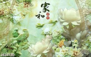 Tranh hoa và chim giat ngọc trang trí phòng khách đẹp