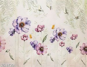 Tranh dán tường hoa lá đẹp hiện đại
