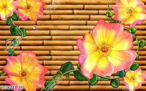 Tranh hoa 3D trang trí tường đẹp in uv chất lượng cao