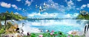 Tranh thác nước trang trí phòng ngủ đẹp
