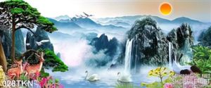 Tranh phong thủy hữu tình trang trí phòng khách
