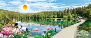 Tranh cảnh rừng bên dòng sông đẹp nhất
