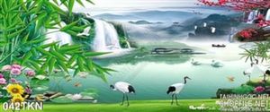Tranh sơn thủy và cây tre đẹp nhất