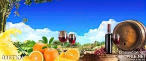 Tranh bếp rượu vang