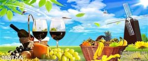 Tranh rượu vang trang trí phòng bếp đẹp