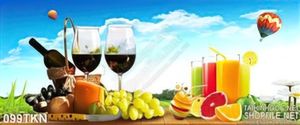 Tranh nước trái cây ép trang trí bếp