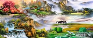 Tranh sơn dầu cảnh làng quê Châu Âu