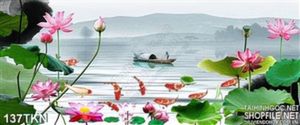 Tranh hoa Sen nghệ thuật đẹp nhất