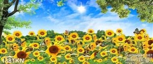 Tranh hoa hướng dương trang trí bếp đẹp