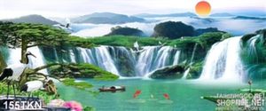 Tranh thác nước phong cảnh hữu tình đẹp