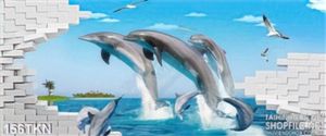 Tranh cá heo trang trí đẹp