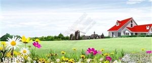 Tranh biệt thự và thảo nguyên