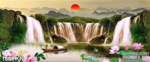 Tranh thác nước trang trí phòng khách