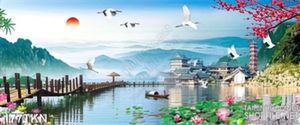 Tranh sơn thủy hữu tình đẹp nhất