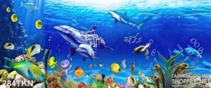 Tranh cá heo trang trí bếp