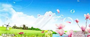 Tranh cối xay gió và hoa mộc lan đẹp