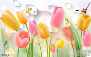Tranh psd bếp hoa tulip