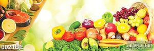 Tranh psd bếp bàn rau củ quả