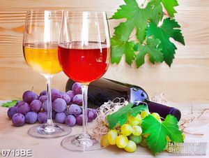 Tranh reo bếp chùm nho tươi