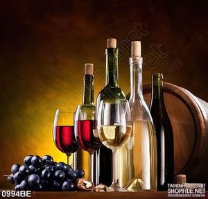Tranh khu rượu vang trang trí nhà bếp