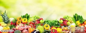 Tranh psd bếp siêu thị rau củ quả tươi