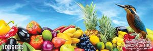 Tranh psd bếp trái cây tươi ngon