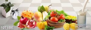 Tranh psd bếp chế biến rau củ tươi