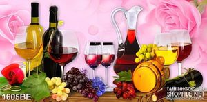 Tranh psd bếp bàn tiệc rượu sang trọng