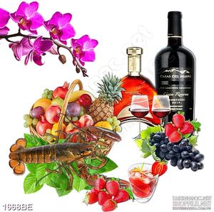 Tranh psd bếp bàn tiệc rượu sang trọng