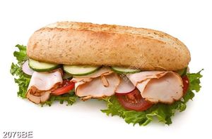 Tranh trang trí tường bếp ổ bánh mỳ kẹp thịt hấp dẫn