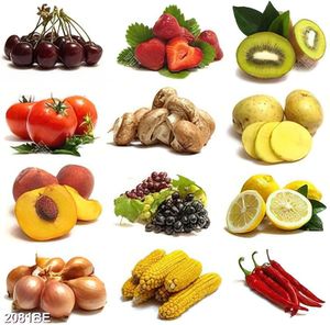 Tranh treo bếp rau củ quả trái cây tươi ngon