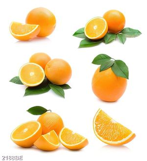 Tranh những trái cam vàng mọng nước treo tường bếp