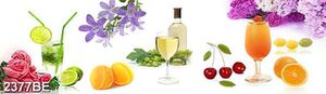 Tranh gạch ốp bếp in hoa quả rượu và nước ép