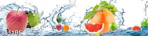 Tranh kính trái cây tươi mát treo tường bếp