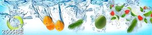 Tranh nghệ thuật các loại trái cây ngâm trong nước treo tường bếp