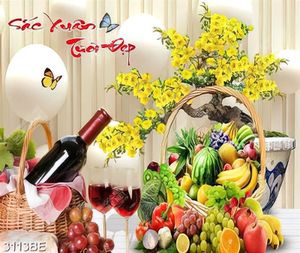 Tranh canvas sắc xuân tươi đẹp trang trí tường bếp