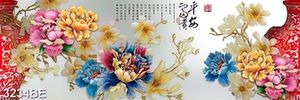 Tranh khổ ngang hoa giả ngọc treo tường bếp đẹp