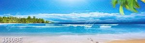 Tranh bếp khổ ngang biển và trời trong xanh