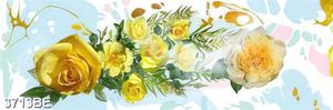 Tranh hoa hồng vàng trang trí tường nhà bếp đẹp