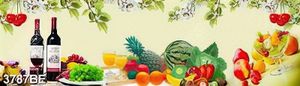 Tranh gạch rượu vang trái cây ốp tường bếp