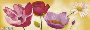 Tranh vẽ hoa khoe sắc treo tường bếp